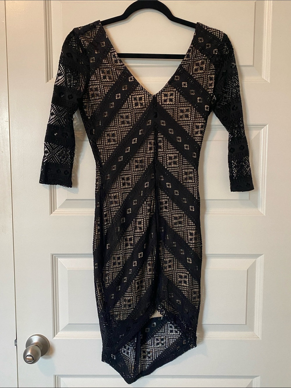 Y2K Agaci Black Lace Bodycon Dress